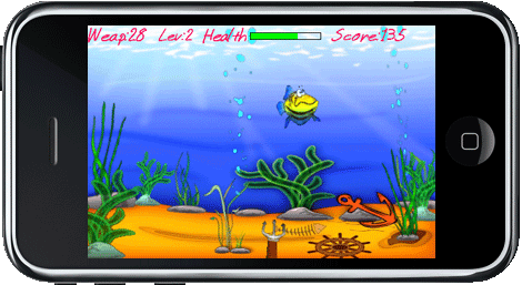 Mobile Game: Fish Hunting Options Screen